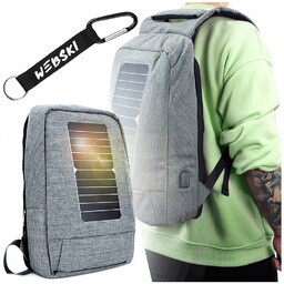 Plecak Na Laptopa Z Ładowarką Solarną Słoneczną Pojemny