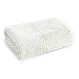 Eurofirany Ręcznik Cleo 70x140 01 kremowy geometria frotte