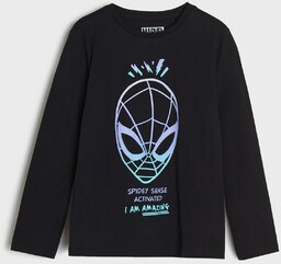 Sinsay - Koszulka Spiderman - Czarny