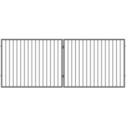 Brama dwuskrzydłowa Hugo ocynk antracyt struktura 400 x