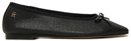 Baleriny Tommy Hilfiger Soft Leather FW0FW08355 Czarny