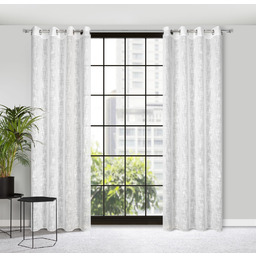 Eurofirany Zasłona 140x250 Liren biała gotowa na przelotkach