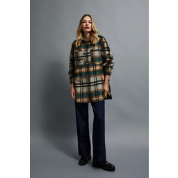 Koszulowa kurtka w kratę-XL