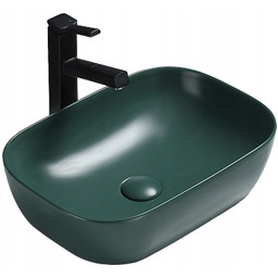Umywalka nablatowa prostokątna 45x32 Mexen Rita ceramiczna zielona