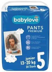 (DE) Babylove, Pampersy, rozmiar 5 (13-20kg), 20 sztuk