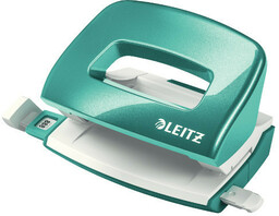 Dziurkacz Mini LEITZ WOW metalowy turkus metalik /50601051/