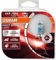 Osram Żarówka Samochodowa, Przezroczysty, 2 x H7