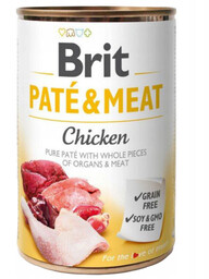 MOKRA KARMA DLA PSA Z KURCZAKIEM BRIT PATEMEAT