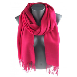 Szalik damski jesienny zimowy GŁADKI szal z frędzlami