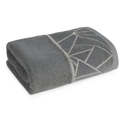 Eurofirany Ręcznik Cleo 50x90 04 stalowy geometria frotte