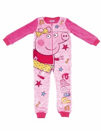 Jednoczęściowa różowa piżama dziewczęce Peppa Pig