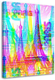 Obraz, Neonowy Paryż 80x120