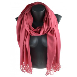 Szalik damski jesienny zimowy GŁADKI szal z frędzlami