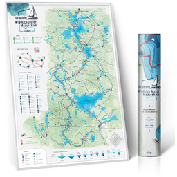 Mapa zdrapka ''Wielkie Jeziora Mazurskie'' MOST WANTED