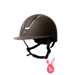 Horze Kask jeździecki AURORA - dark brown/dark brown