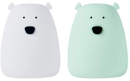 Zestaw 2 lampek Mini Miś w kolorze Biały