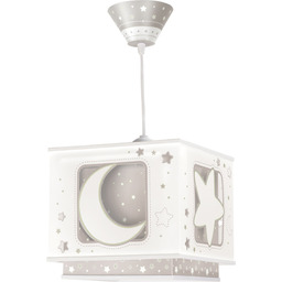 Lampa sufitowa Księżyc i Gwiazdki Moon Zwis szara
