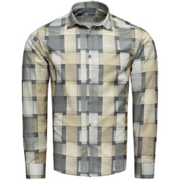 Koszula męska w kratę styl retro Recea