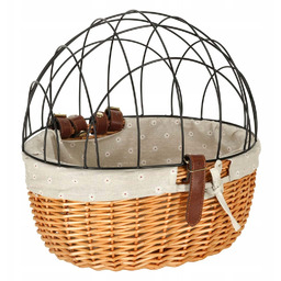 Koszyk Wiklinowy Na Rower Z Kratką Metalową Transporter