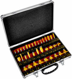 Zestaw frezów do drewna frezy 8mm komplet 35szt