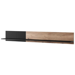 Półka wisząca dąb wotan / czarny mat 180