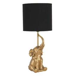 Lampa Stołowa Ze Słoniem Złota B Clayre &
