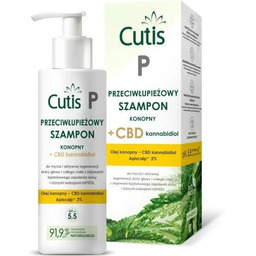 CUTIS P Przeciwłupieżowy szampon konopny + CBD, 150ml