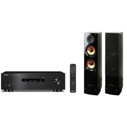 YAMAHA Zestaw stereo R-S202D czarny + PURE ACOUSTICS