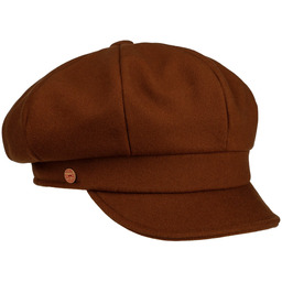 Women s Newsboy Cap by Mayser, jasnobrązowy, S