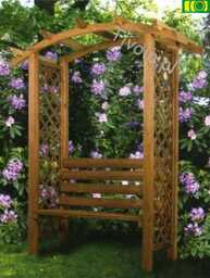Pergola drewniana z ławką "Nordic Seat" 240x160x54