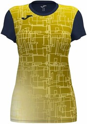 Joma - Elite VIII Żółty-Granatowy M/C T-shirt damski