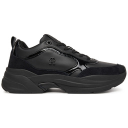 Sneakersy Tommy Hilfiger Chunky Runner Patent FW0FW08840 Czarny