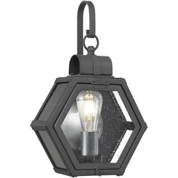 NATUR Elstead Quoizel Heath zewnętrzna latarnia ścienna, czarna,