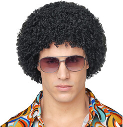 Peruka afro czarna - 1 szt.