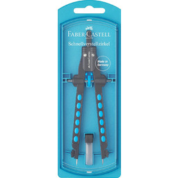 FABER-CASTELL 174340 cyrkiel z szybką regulacją, Factory, niebieski,