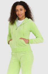 JUICY COUTURE Klasyczna welurowa rozpinana bluza dresowa damska