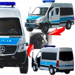 Auto Policja Metalowy Bus Mercedes-Benz Sprinter Model