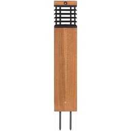 Les Jardins Lampa solarna LED Tekura, teak/szary, 75