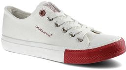 Cross Jeans Białe Trampki Damskie Lekkie Półbuty