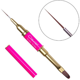 CLAVIER Pędzelek dwustronny do zdobień i żelu 10mm