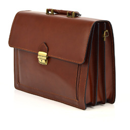 Duża męska teczka aktówka skórzana Vera Pelle