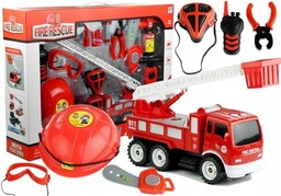 Zestaw Małego Strażaka Fire Rescue Wóz strażacki Hełm
