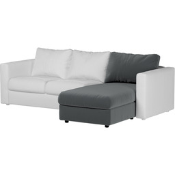 Pokrowiec na sekcję leżanki Vimle, grafitowy welwet, 81