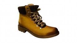 Trekingi damskie w kolorze musztardy obcas 3cm nr.37