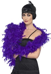 Smiffys 80 g Boa, Deluxe - fioletowy