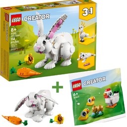 LEGO CREATOR Biały królik 31133 + Kurczaczki