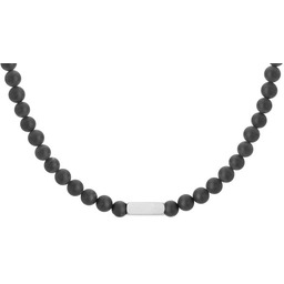 Męski naszyjnik z matowego onyksu z elementem