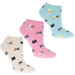 Moraj Damskie Skarpety Z Kotkami Mix Kolor 3