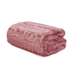 Domarex Koc narzuta 130x170 Astoria Futro różowy włochacz