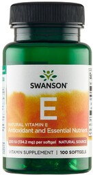Swanson Witamina E Naturalna 200IU 100kaps